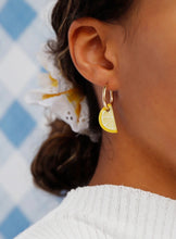 Load image into Gallery viewer, Mini lemon slice hoops