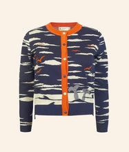 Load image into Gallery viewer, Vera navy sailing boat long-sleeved cardigan