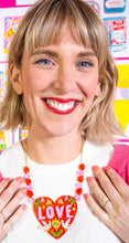Load image into Gallery viewer, Love Heart Statement necklace by Tatty Devine x The Printed Peanut