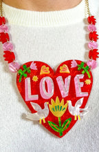 Load image into Gallery viewer, Love Heart Statement necklace by Tatty Devine x The Printed Peanut