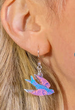 Load image into Gallery viewer, Blue Bird earrings by Tatty Devine x The Printed Peanut