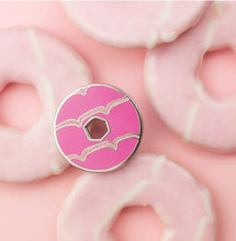 Load image into Gallery viewer, Pink Glitter Party Ring enamel badge