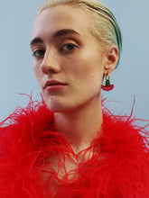 Load image into Gallery viewer, Carnation Hoops in Red/Pink