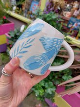 Load image into Gallery viewer, Mushroom mug in blue by Crock-Â-Shwt