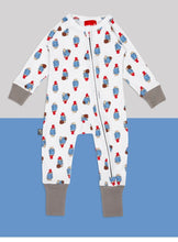Load image into Gallery viewer, Paddington Loves to Travel Zip Up Romper by Blade & Rose