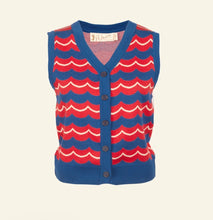 Load image into Gallery viewer, Shirley Waist Coat in dark blue marbled