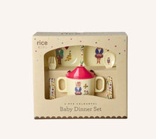 Load image into Gallery viewer, Baby melamine dinner set in pink by Nathalie Lété