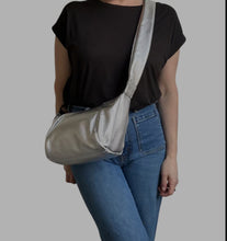 Load image into Gallery viewer, Brixton Cross Body Sling Bag - Silver Leather -Small