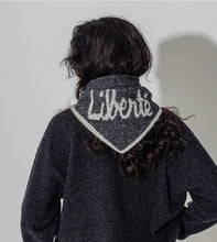 Load image into Gallery viewer, Liberté lambswool triangle scarf in Anthracite