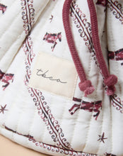 Load image into Gallery viewer, Cotton Wash Bag in Cream Gallop by TBCo