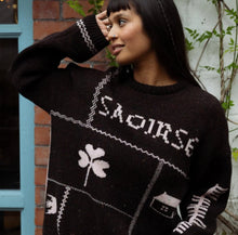Load image into Gallery viewer, Saoirse Jumper in Peat & Dogrose by Black and Beech