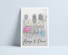 Load image into Gallery viewer, Three Girls (All variations) - A4 Prints by Niki Pilkington