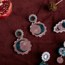 Load image into Gallery viewer, Celestial Statement Sun Moon Stud Earrings