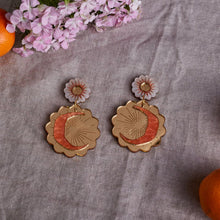 Load image into Gallery viewer, Celestial Statement Sun Moon Stud Earrings