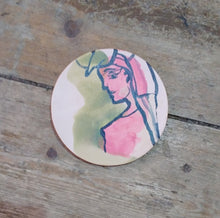 Load image into Gallery viewer, Portrait Circle Brooch