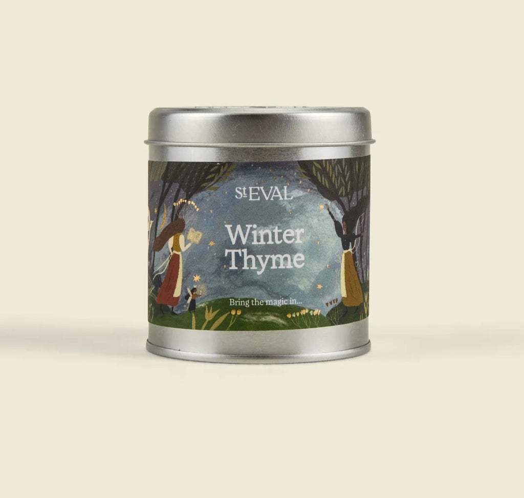 Winter Thyme festive candle in tin