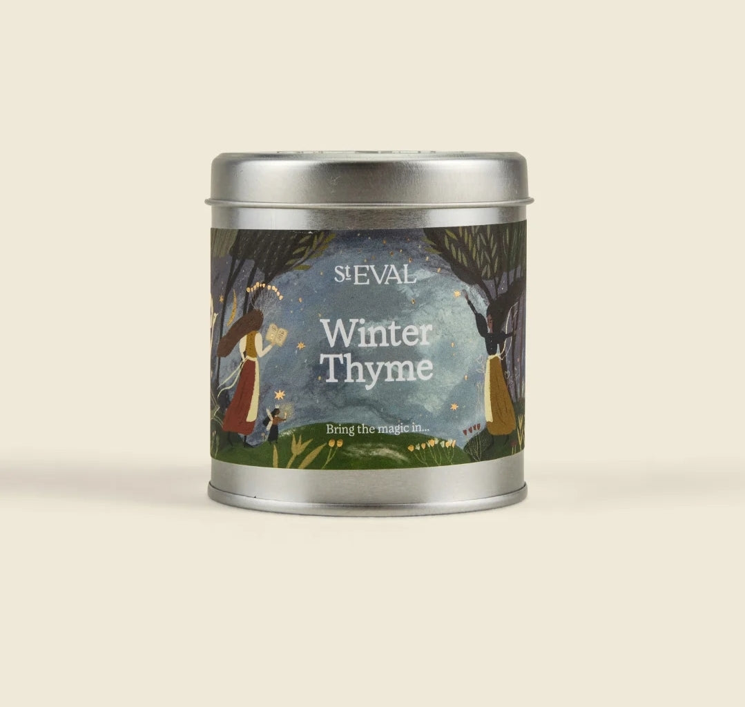 Winter Thyme festive candle in tin