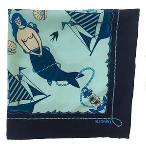 Nautical Mermaids Eco Pocket Square/Neckerchief