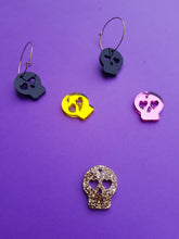 Load image into Gallery viewer, Skull Hoop Earrings
