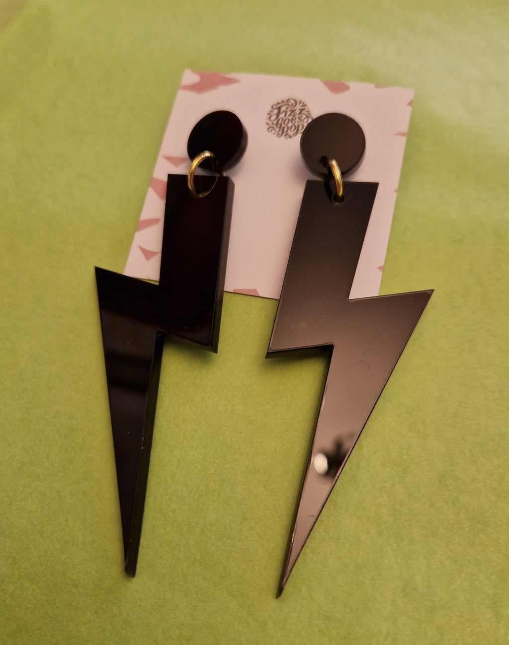 Large statement Lightening Bolt earrings by FizzGoesPop