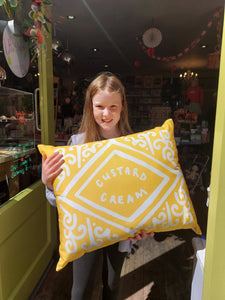 Supersize Custard Cream Cushion