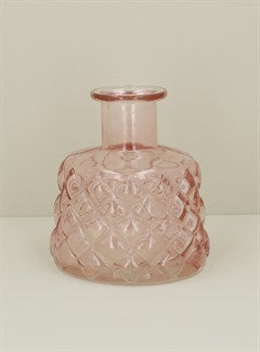 Pink Trellis Glass Vase