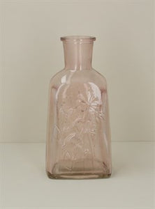 Pink Glass Meadow Bottle Vase