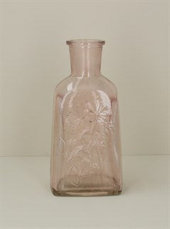 Pink Glass Meadow Bottle Vase