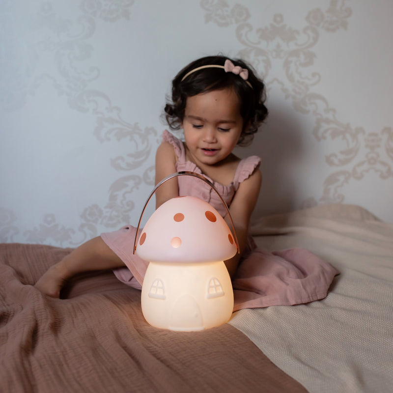 Fairy House Carry Lantern and Night Light in Pink/Rose Gold