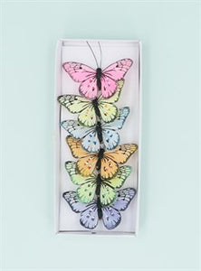 Colorful Clip-on Butterfly Decorations - box of 6