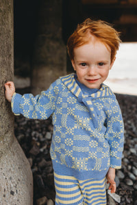 Mabli Brithlen pullover in Chambray Blue linen