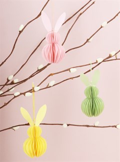 Small Pastel Bunny Honeycomb Decoration