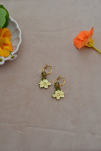 Load image into Gallery viewer, Yellow Pumpkin Flower Hoops
