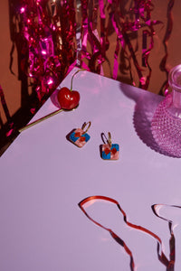 Chequered Pink/Blue Hoops by Fizz Goes Pop