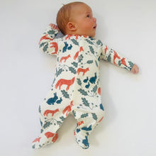 Load image into Gallery viewer, Autumn Woodland Organic Cotton Sleepsuit
