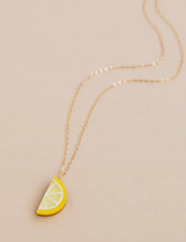 Load image into Gallery viewer, Lemon slice necklace
