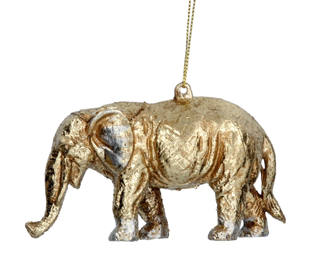 Gold elephant hanging decoration