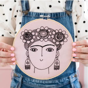 Frida Kahlo inspired Jane Foster Embroidery Hoop