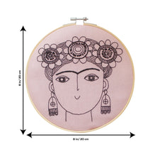 Load image into Gallery viewer, Frida Kahlo inspired Jane Foster Embroidery Hoop
