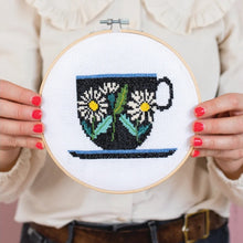 Load image into Gallery viewer, Brie Harrison Teacup Cross Stitch Kit
