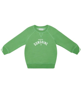 You Are My Sunshine sweater in Grass Green