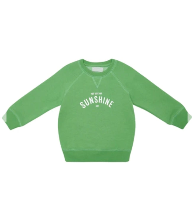 You Are My Sunshine sweater in Grass Green