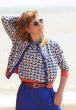 Load image into Gallery viewer, Blue Waves long sleeved Vera Cardigan
