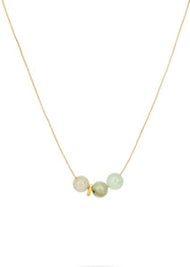 Green Adventurine Gold Cord Necklace