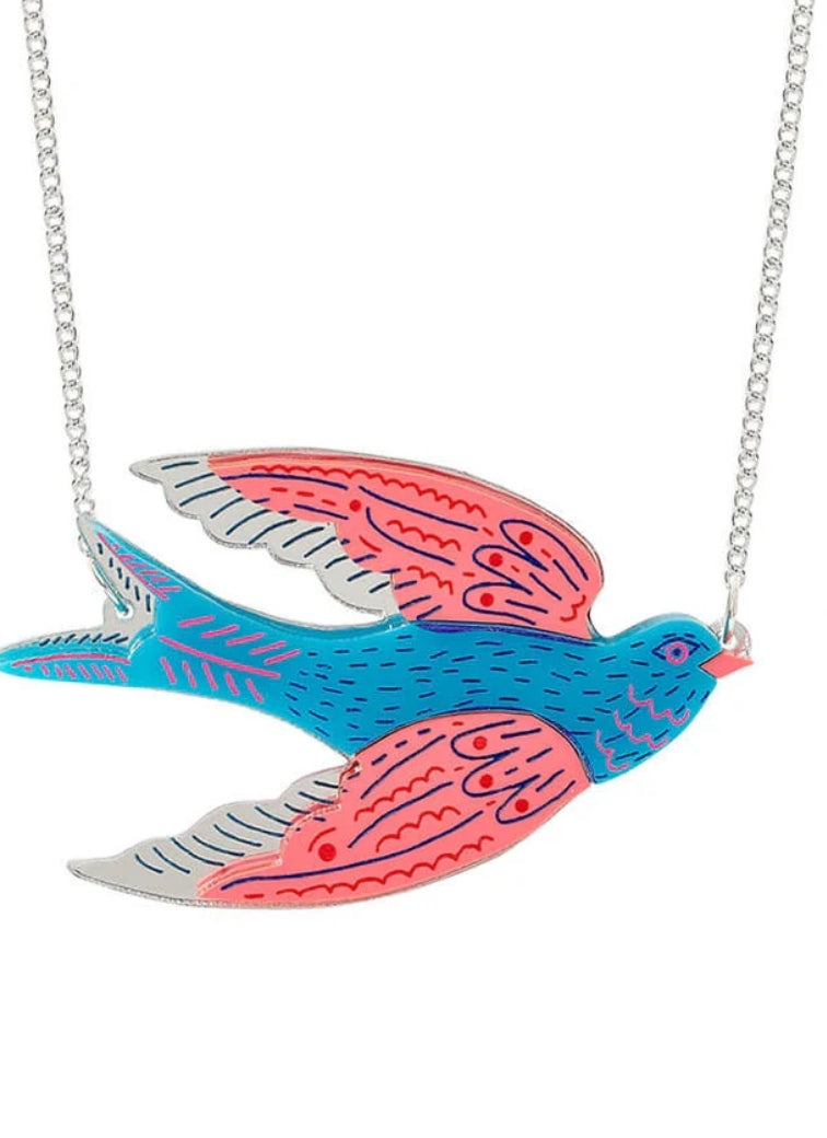 Blue Bird necklace by Tatty Devine x The Printed Peanut