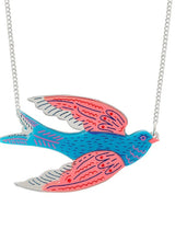Load image into Gallery viewer, Blue Bird necklace by Tatty Devine x The Printed Peanut
