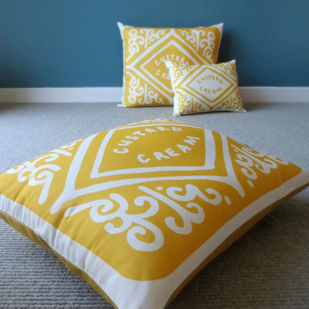 Supersize Custard Cream Cushion