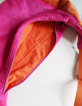 Load image into Gallery viewer, Orange/Pink cord sling bag
