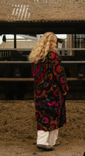 Load image into Gallery viewer, Long floral velvet coat
