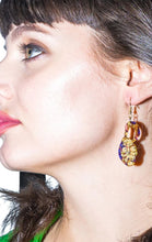 Load image into Gallery viewer, Beetlejuice Shrunken Head earrings
